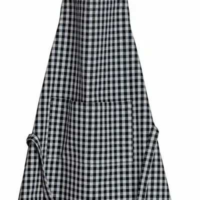 Tabliers de cuisine - Tablier de cuisine recyclé Billie Noir/gris 80 x 85 - MAISON VIVARAISE - SDE VIVARAISE WINKLER
