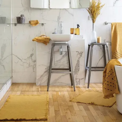 Autres linges de bain - Tapis de bain uni Elly Bronze 54 x 110 - MAISON VIVARAISE - SDE VIVARAISE WINKLER