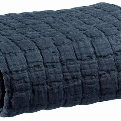 Bed linens - Swami Bed Throw Marine 240 X 260 - MAISON VIVARAISE - SDE VIVARAISE WINKLER