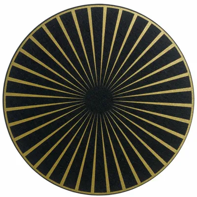 Placemats - Felt Placemat Raini Noir/Or Diameter 40 - MAISON VIVARAISE - SDE VIVARAISE WINKLER