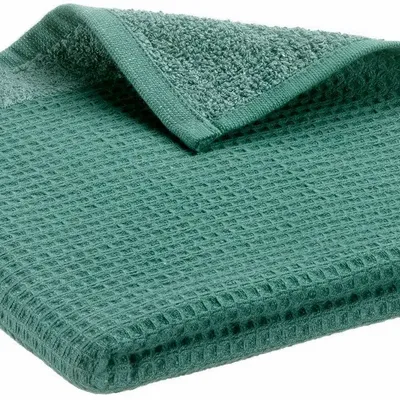 Serviettes de bain - Serviette de toilette recyclée Abby Emeraude 50 x 100 - MAISON VIVARAISE - SDE VIVARAISE WINKLER
