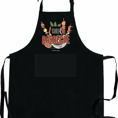 Aprons - BBQ cooking apron with recycled pouch Noir 72 X 90 - MAISON VIVARAISE - SDE VIVARAISE WINKLER