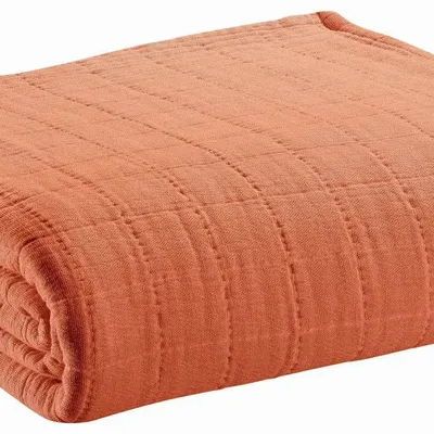 Bed linens - Recycled Bed Throw Lisa Marmelade 180 X 260 - MAISON VIVARAISE - SDE VIVARAISE WINKLER