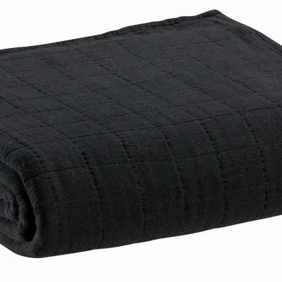 Throw blankets - Recycled Throw Lisa Noir 140 X 200 - MAISON VIVARAISE - SDE VIVARAISE WINKLER