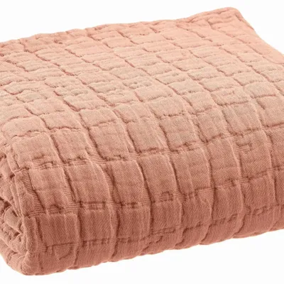 Throw blankets - Swami Throw Blanket Argile 130 X 200 - MAISON VIVARAISE - SDE VIVARAISE WINKLER