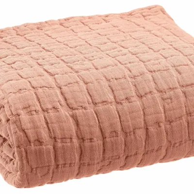 Bed linens - Swami Bed Throw Argile 180 X 260 - MAISON VIVARAISE - SDE VIVARAISE WINKLER