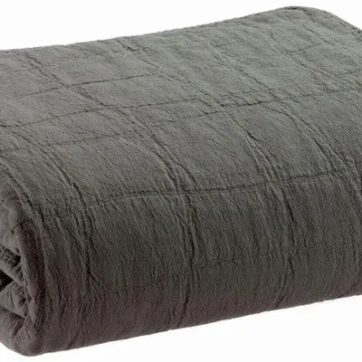 Throw blankets - Recycled Plaid Titou Carbone 140 X 200 - MAISON VIVARAISE - SDE VIVARAISE WINKLER