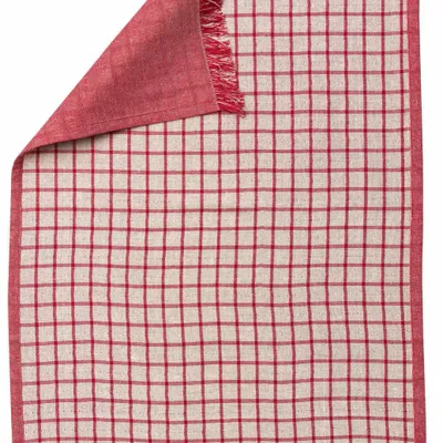 Dish towels - Recycled Tea Towel Aden Blanc/Rouge 50 X 70 - MAISON VIVARAISE - SDE VIVARAISE WINKLER