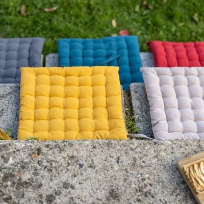 Chairs - Recycled Chair Cushion 36 Points Zea Paon 38 X 38 X 3 - MAISON VIVARAISE - SDE VIVARAISE WINKLER