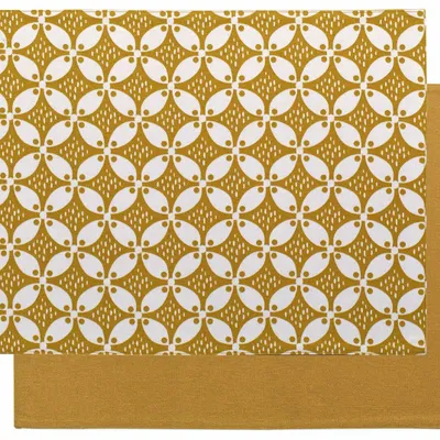 Table cloths - Recycled Coated Placemat Set Fatou Maïs 33 X 48 - MAISON VIVARAISE - SDE VIVARAISE WINKLER