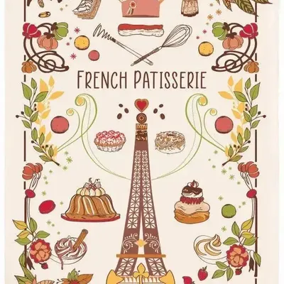 Dish towels - Tea Towel La pâtissiere Écru 48 X 72 - MAISON VIVARAISE - SDE VIVARAISE WINKLER