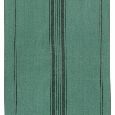 Dish towels - Kilia Striped Linen-Cotton Tea Towel Vert de gris 50 X 70 - MAISON VIVARAISE - SDE VIVARAISE WINKLER