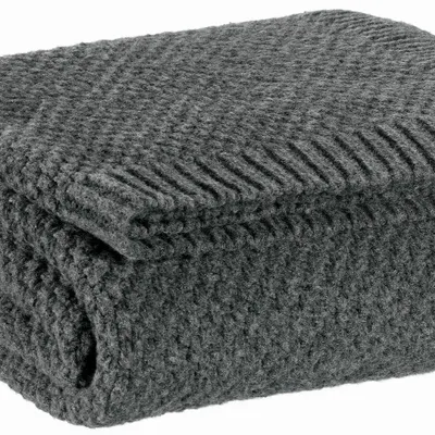 Plaids - Plaid tricot recyclé Danilo Carbone 130 x 160 - MAISON VIVARAISE - SDE VIVARAISE WINKLER