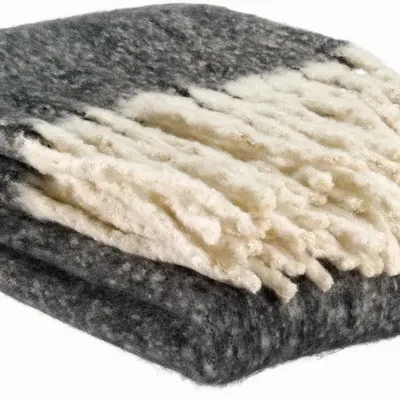Throw blankets - Isabel Recycled Plain Throw Caviar 130 X 160 - MAISON VIVARAISE - SDE VIVARAISE WINKLER
