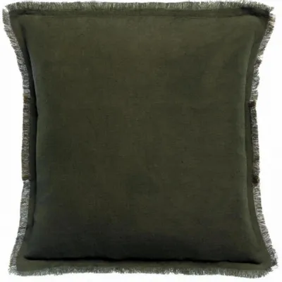 Cushions - Plain Cushion Laly Olive 45 X 45 - MAISON VIVARAISE - SDE VIVARAISE WINKLER
