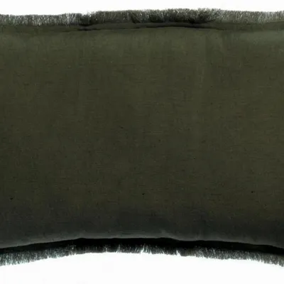 Cushions - Plain Cushion Laly Olive 30 X 50 - MAISON VIVARAISE - SDE VIVARAISE WINKLER