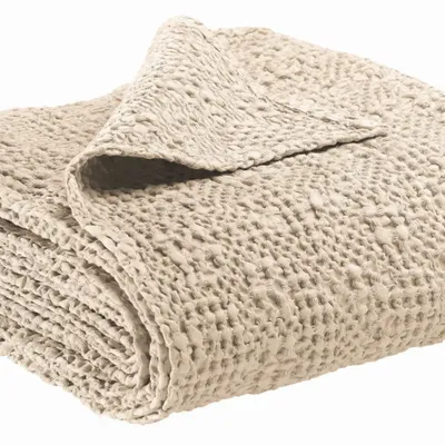Throw blankets - Tana Throw Blanket Crème 140 X 200 - MAISON VIVARAISE - SDE VIVARAISE WINKLER