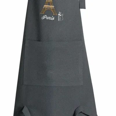 Aprons - Recycled Apron Eiffel Tower Embroidered Ombre 85 X 72 - MAISON VIVARAISE - SDE VIVARAISE WINKLER