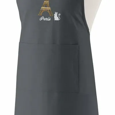 Aprons - Recycled Japanese Kitchen Apron Tour Eiffel Ombre 125 X 85 - MAISON VIVARAISE - SDE VIVARAISE WINKLER