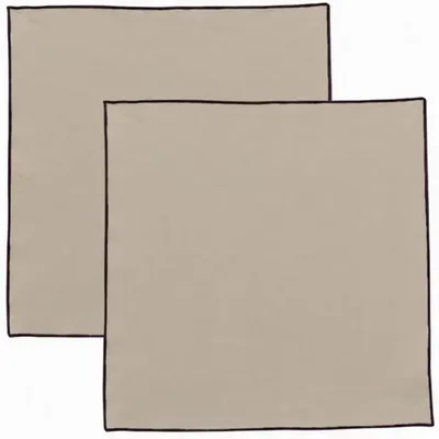 Napkins - Recycled Napkin Grace Ficelle 40 X 40 - MAISON VIVARAISE - SDE VIVARAISE WINKLER