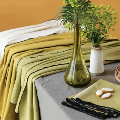 Nappes - Nappe recyclée Grace Ombre 140 x 250 - MAISON VIVARAISE - SDE VIVARAISE WINKLER