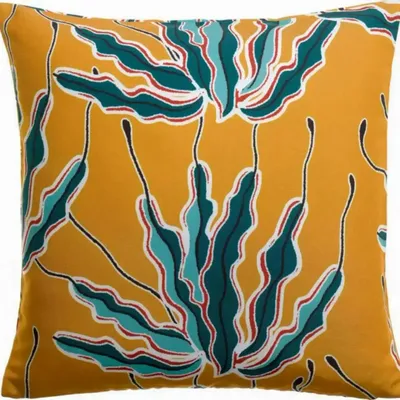 Coussins - Coussin imprimé Alga outdoor Bronze 45 x 45 - MAISON VIVARAISE - SDE VIVARAISE WINKLER