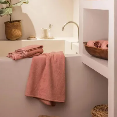 Serviettes de bain - Drap de douche Bora Azalée 70 x 130 - MAISON VIVARAISE - SDE VIVARAISE WINKLER