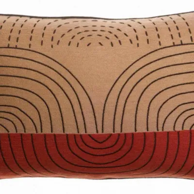 Coussins - Coussin brodé Etna Sienne 30 x 50 - MAISON VIVARAISE - SDE VIVARAISE WINKLER