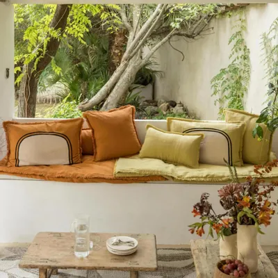 Cushions - Plain Cushion Laly Gold 30 X 50 - MAISON VIVARAISE - SDE VIVARAISE WINKLER