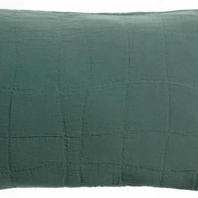 Cushions - Recycled Cushion Titou Vert de gris 30 X 50 - MAISON VIVARAISE - SDE VIVARAISE WINKLER