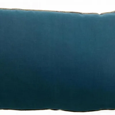 Cushions - Zeff Celeste Cushion Indigo 40 X 65 - MAISON VIVARAISE - SDE VIVARAISE WINKLER