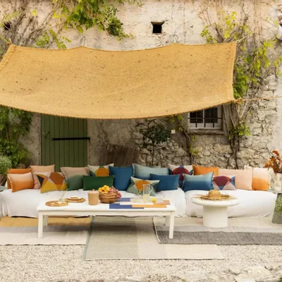 Cushions - Zeff Celeste Cushion Indigo 40 X 65 - MAISON VIVARAISE - SDE VIVARAISE WINKLER