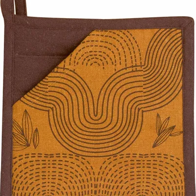 Potholders - Recycled Etna 2 in 1 potholder Ambre 20 X 20 - MAISON VIVARAISE - SDE VIVARAISE WINKLER