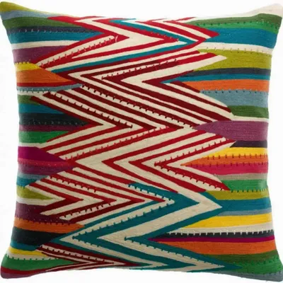 Coussins - Coussin brodé Zuma Multico 45 x 45 - MAISON VIVARAISE - SDE VIVARAISE WINKLER
