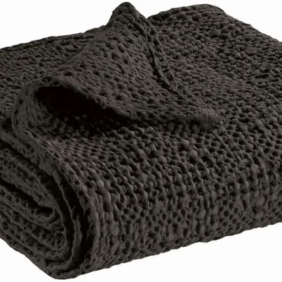 Linge de lit - Jeté Tana Carbone 280 x 260 - MAISON VIVARAISE - SDE VIVARAISE WINKLER