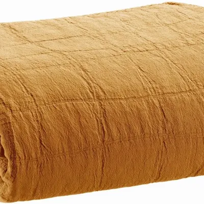 Linge de lit - Jeté recyclé Titou Havane 260 x 260 - MAISON VIVARAISE - SDE VIVARAISE WINKLER