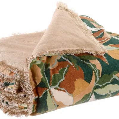 Linge de lit - Edredon imprimé Alina Pétrole 85 x 200 - MAISON VIVARAISE - SDE VIVARAISE WINKLER