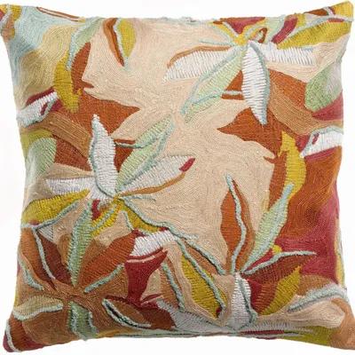Cushions - Embroidered Cushion Alina Dragée 45 X 45 - MAISON VIVARAISE - SDE VIVARAISE WINKLER