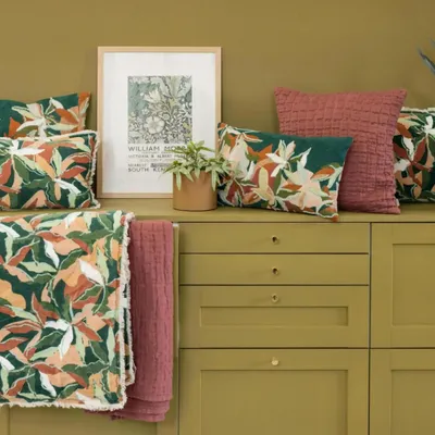 Cushions - Embroidered Cushion Alina Pétrole 40 X 65 - MAISON VIVARAISE - SDE VIVARAISE WINKLER