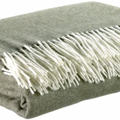 Plaids - Plaid Carina Olive 130 x 190 - MAISON VIVARAISE - SDE VIVARAISE WINKLER