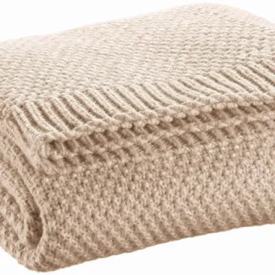 Throw blankets - Recycled Knit Throw Danilo Lin 130 X 160 - MAISON VIVARAISE - SDE VIVARAISE WINKLER