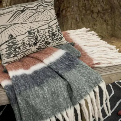 Plaids - Plaid uni recyclé Isabel Rouille 130 x 160 - MAISON VIVARAISE - SDE VIVARAISE WINKLER