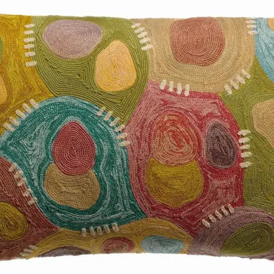 Cushions - Embroidered Cushion Nestor Minéral 30 X 50 - MAISON VIVARAISE - SDE VIVARAISE WINKLER