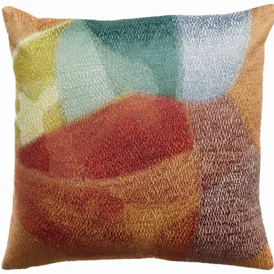 Cushions - Embroidered Cushion Nevio Multico 45 X 45 - MAISON VIVARAISE - SDE VIVARAISE WINKLER