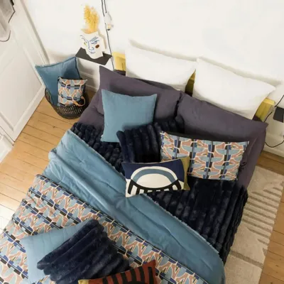 Cushions - Recycled Cushion Titou Acier 45 X 45 - MAISON VIVARAISE - SDE VIVARAISE WINKLER