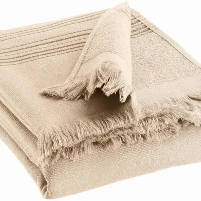 Linge de lit - Drap hammam Cancun Galet 90 x 180 - MAISON VIVARAISE - SDE VIVARAISE WINKLER