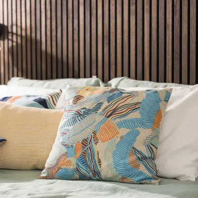 Coussins - Coussin imprimé Dori Lagon 45 x 45 - MAISON VIVARAISE - SDE VIVARAISE WINKLER