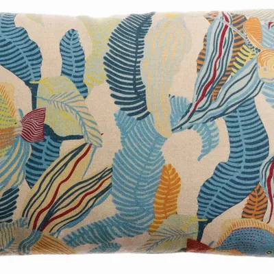 Cushions - Dori Printed Cushion Lagon 40 X 65 - MAISON VIVARAISE - SDE VIVARAISE WINKLER