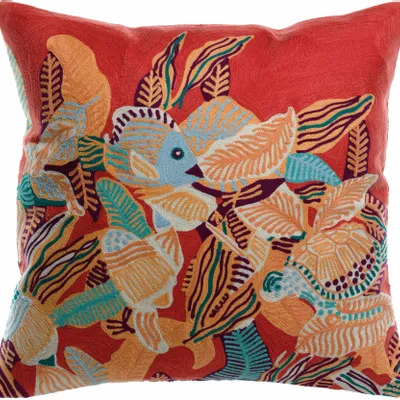Coussins - Coussin brodé Dori Papaye 45 x 45 - MAISON VIVARAISE - SDE VIVARAISE WINKLER