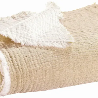 Bed linens - Emilio Throw Lin 180 X 260 - MAISON VIVARAISE - SDE VIVARAISE WINKLER